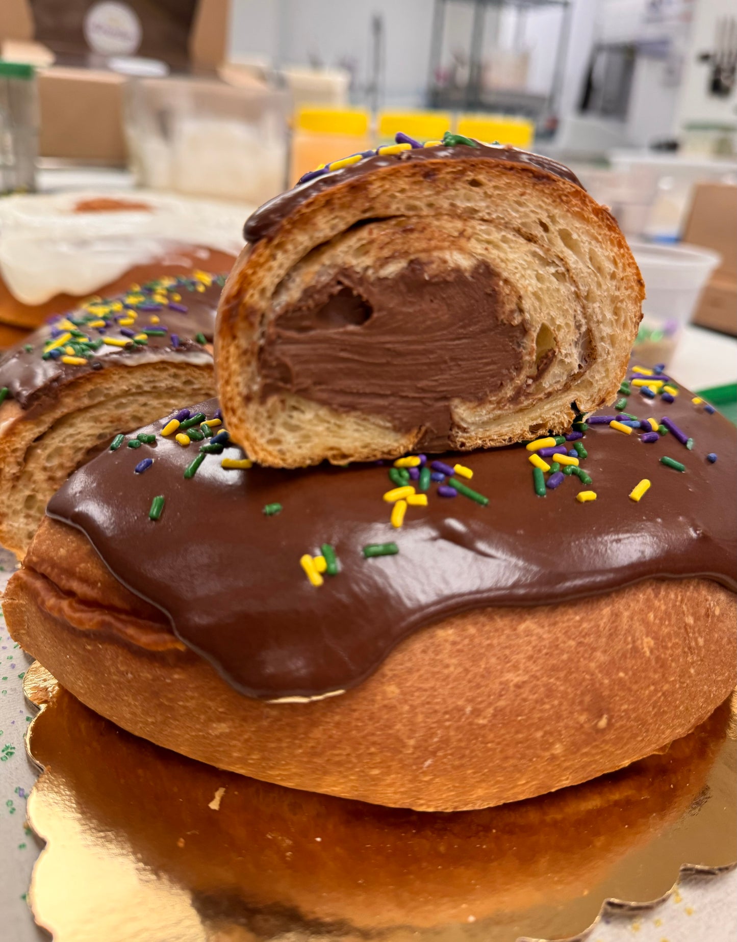Dark Chocolate Ganache King Cake