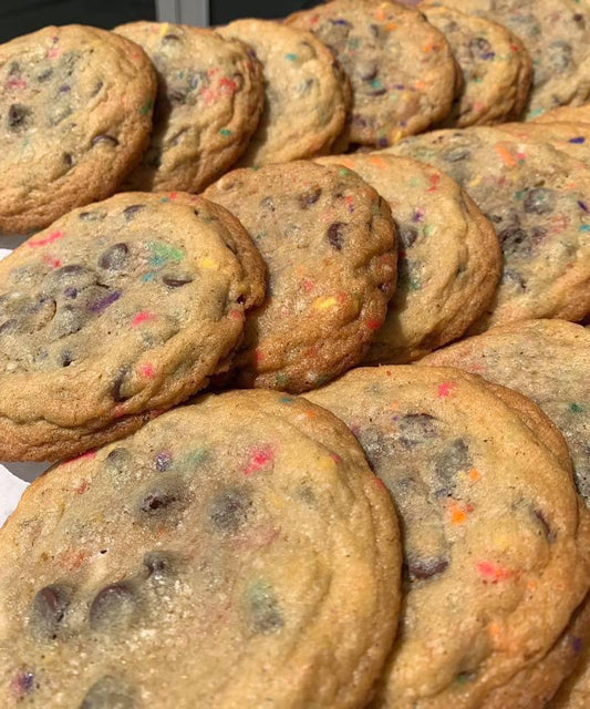 Rainbow Sprinkle Chocolate Chip Cookie