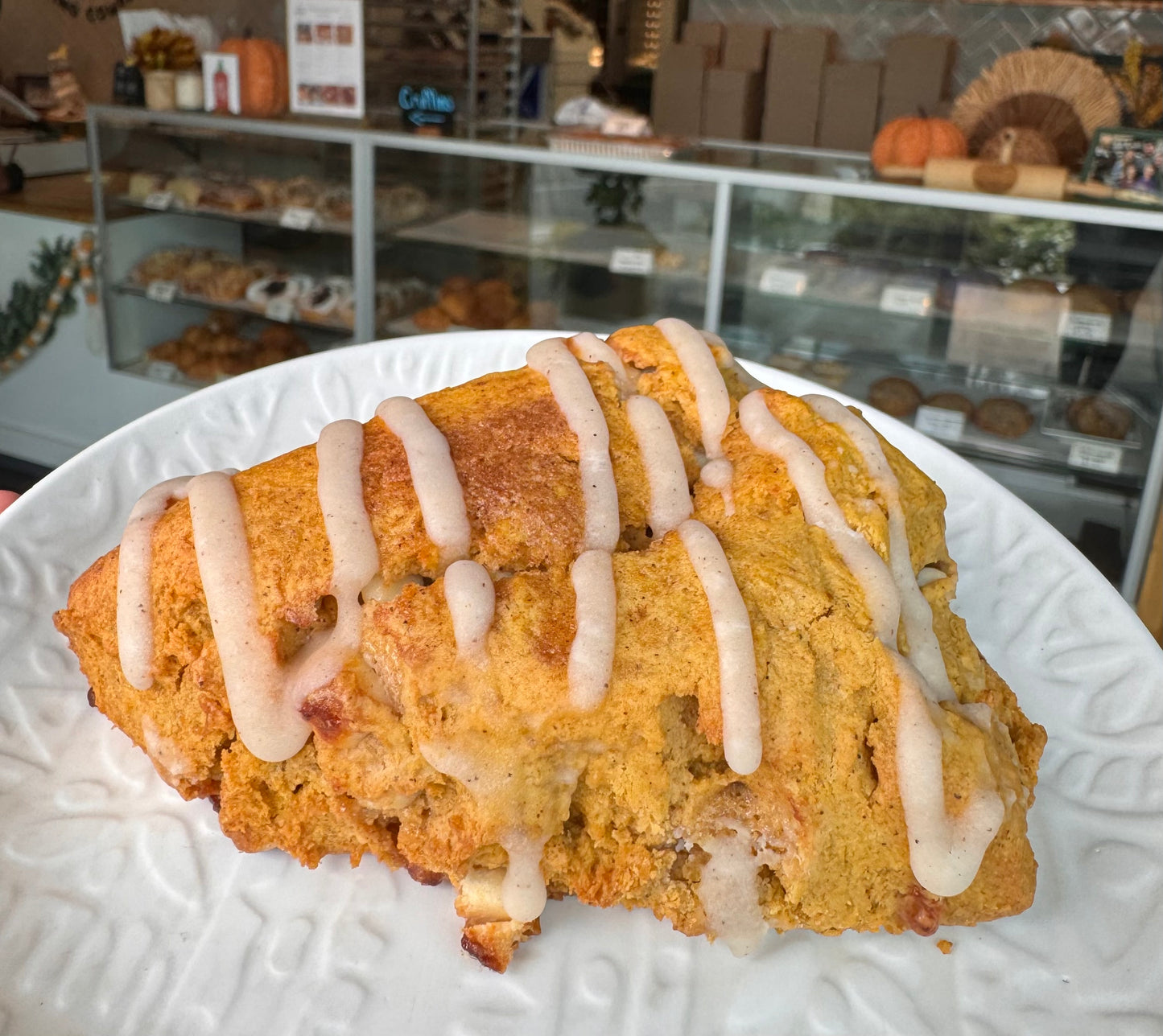 GF White Chocolate Pumpkin Scone