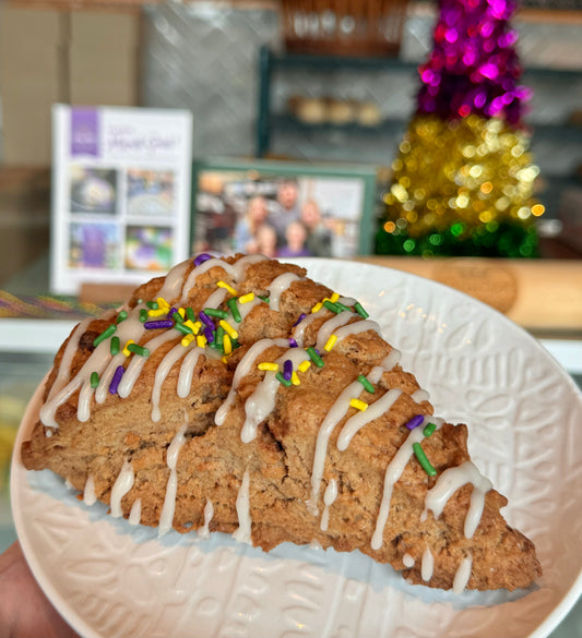 GF King Cake Scone