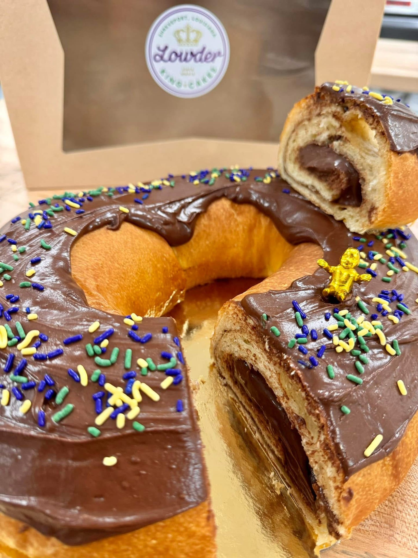 Dark Chocolate Ganache King Cake